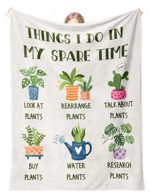 Imagen del producto de Manta acogedora para amantes de las plantas, 150 x 230 cm