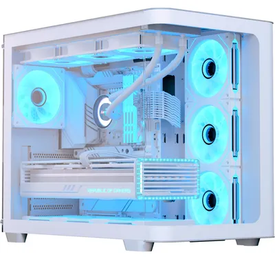 Image de Aerocool ACCM-PN01043.21 AeroCool Geh Midi P500C-G-WT-V1 o.N. Full Tempered Glas (Wh)