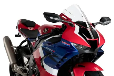 Produktbild von Windschild Puig Z-Racing-Scheibe 335 x 270 mm mit ABE für Honda CBR1000RR-R Fireblade SP, CBR1000RR-R Fireblade Bj. 2020 - 2025
