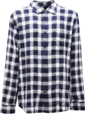 Image de 0286AI camicia uomo DIESEL homme chemise à carreaux en coton bleu/blanc