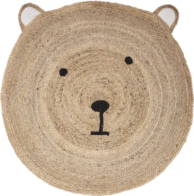 Produktbild von Kinderteppich teddybär jute d100cm - Atmosphera créateur d'intérieur