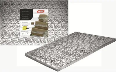 Produktbild von Quadratische silberne Kuchenmatte 45x45cm