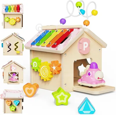 Produktbild von Baby-Beschäftigungsbrett im Flugzeugdesign – Montessori-Spielzeug ab 1 Jahr