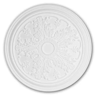 Produktbild von PROFHOME 156034 Rosette aus Polyurethan Deckenrosette Zierelement Ø 51,2 cm