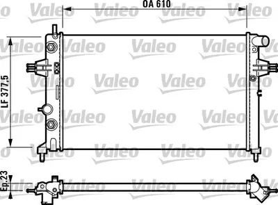 Produktbild von VALEO Kühler, Motorkühlung  732549