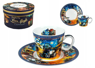 Obrázok produktu pre Espresso šálka Carmani, dizajn inspirovaný Van Goghom, objem 100 ml