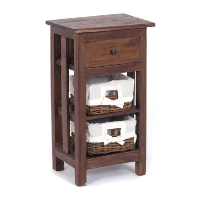 Obrázok produktu pre TELEFONTISCH "RATTAN 70" | 70x38x28cm (VxŠxH), mahagón | Farba: 02 svetlohnedá