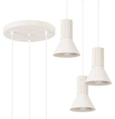 Immagine prodotto di Lampada a sospensione MOLDEA beige 3xE14x10W in metallo, dimensioni: 120x30x30 cm, IP20, Pure Lume