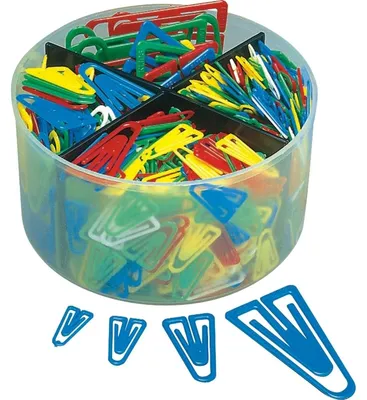 Produktbild von Plastikclips Set 21/25/35/60mm VE=650 Stück sortiert