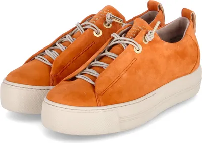 Zdjęcie produktu dla Paul Green Low Sneaker Damskie Zamsz Pomarańczowy Rozmiar: 4½