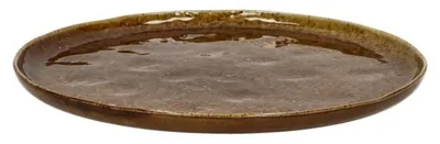 Productafbeelding van Pomax Spiro dessertbord, steengoed, bruin, Ø 21 cm x H 1,5 cm