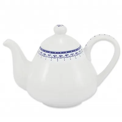 Produktbild von Kaffee-/Teekanne, 1,20 l, tschechisches Porzellan, HyggeLine, blau, Leander