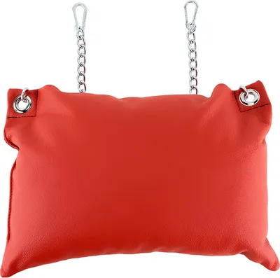 Imagen del producto de Cojín de cuero, 23 x 32 cm, color rojo, con cadena
