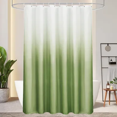 Produktbild von AooHome Duschvorhang 180x200cm Textil Grün wasserdicht waschbar anti-Schimmel