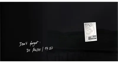 Produktbild von SIGEL GL145 Glas-Magnettafel / Magnetboard Artverum, 46x91 cm, schwarz