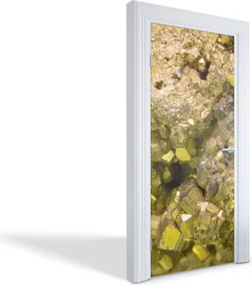Produktbild von Türdeko Aufkleber Selbstklebende Wandsticker Personalisiert - Goldmineral - 95 x 205 cm
