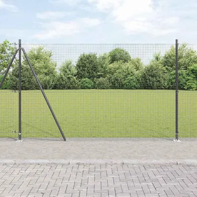 Zdjęcie produktu dla Ogrodzenie z drutu spawanego z betonową podstawą 10 x 1,5 m