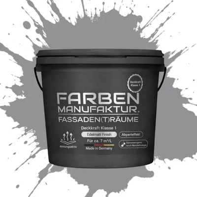 Produktbild von Profi Nano Fassadenfarbe Sockelfarbe Hausfarbe Silikonharz - RAL 7036 Platingrau - 5L