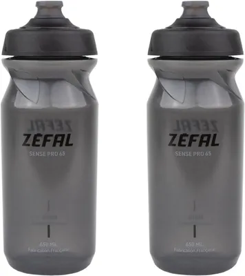 Productafbeelding van Bidons - Set van 2 - 650 ml - BPA-vrij - Rookzwart