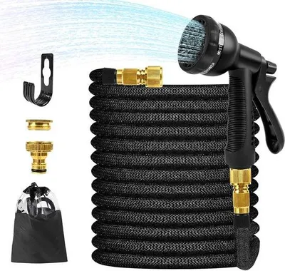 Produktbild von 100FT Flexible Gartenschlauch, 30 m, mit 8 Funktionen, Gartenspülgerät für Innenhof, Autowaschanlage