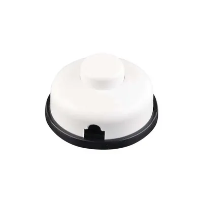 Productafbeelding van Witte Vloerschakelaar rond met witte knop - 230V - 300W