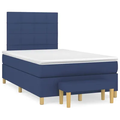 Productafbeelding van vidaXL Boxspringbed met matras, blauw, 120x200 cm, met stoffen bekleding