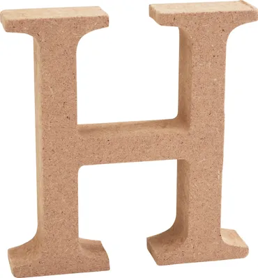 Produktbild von VBS MDF Buchstaben 8 cm hoch 1.5 cm stark ideal für Bastelprojekte Buchstabe "H"