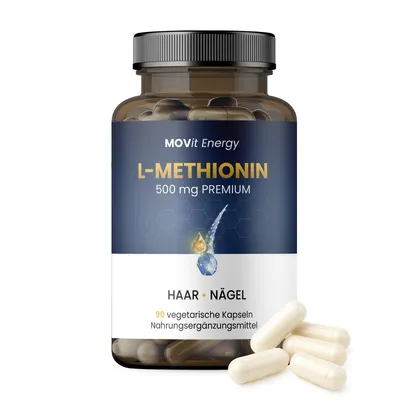 Produktbild von MOVit L-Methionin 500 mg PREMIUM, 90 vegetarische Kapseln