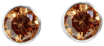 Image de Miamar SMO33, boucles d'oreilles argentées pour femme, couleur champagne
