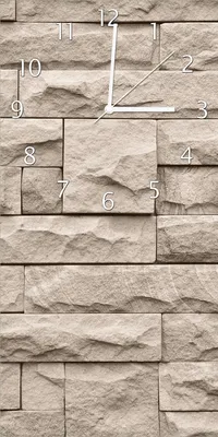 Produktbild von Wallario Design Wanduhr Steinwand grau-braun aus Echtglas, Größe 30 x 60 cm