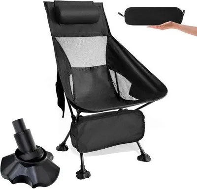 Produktbild von Famanu Campingstuhl ultraleicht - 150 kg Tragkraft mit Becherhalter