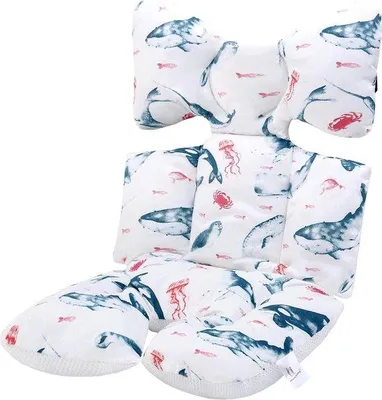 Productafbeelding van Famanu Zitkussen voor kinderwagens - Ademend, 100% katoen, 38x60 cm