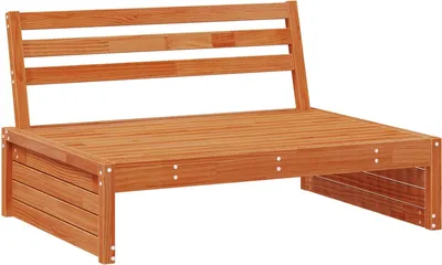 Immagine prodotto di vidaXL Divano da giardino a due posti in legno massello di pino, marrone cerato