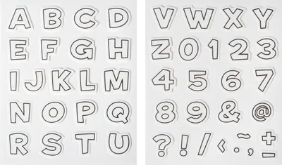 Produktbild von HEYDA Moosgummi Stempel-Set "Buchstaben & Zahlen" Set I 47 Stempel