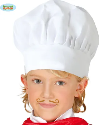 Produktbild von Stoff Kochmütze in weiß für Kinder
