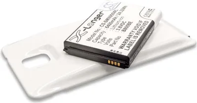 Produktbild von vhbw Akku kompatibel mit Samsung Galaxy SMN900VZWE, SM-N900R4, SM-N900S Handy Smartphone Telefon (6400 mAh, 3,8 V, Li-Ion) + Gehäuserückdeckel weiß