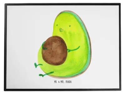 Produktbild von Mr. & Mrs. Panda schreibtischunterlage Avocado Pfeifen - Weiß - Geschenk, schreibtischmatte, Ernährung, Unterlage Schreibtisch, Diät, kunststoff, schreibtischunterlagen