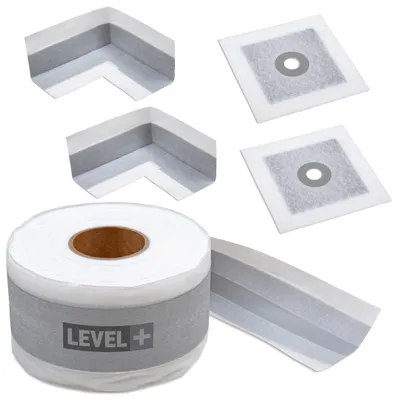 Obrázok produktu pre Súprava na hydroizoláciu sprchy, tesniaca páska G05 5 m, rohová manžeta 2 ks. - LEVEL+ SETEZ3