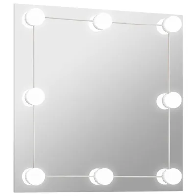 Obrázok produktu pre Nástenné zrkadlo s LED svetlami štvorcové sklo