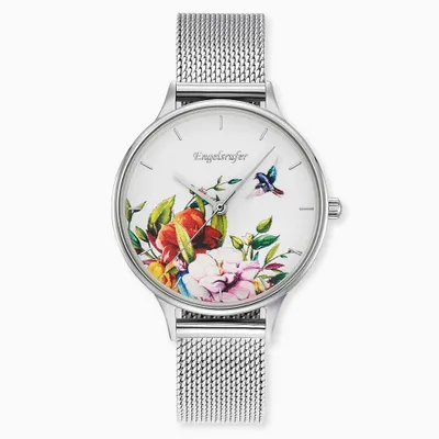 Engelsrufer ERWA-FLOWER1-NGY1-MS Uhr Damenuhr Lederarmband