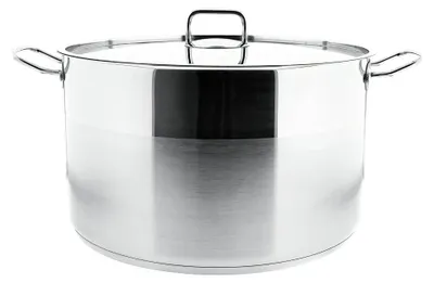 Obrázek produktu pro Almina sada 3 nerezových pánví s poklicí pro všechny typy varných desek 18L, 21L, 25L stříbrná
