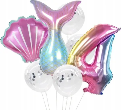 Produktbild von Luftballon-Set - Meerjungfrauenfarben & Elegante Nachbildungation - Helium & Konfetti - Kreative Festgestaltung