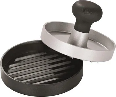 Zdjęcie produktu dla Aluminiowa prasa do hamburgerów, 11 cm, nadająca się do mycia w zmywarce, wysokiej jakości