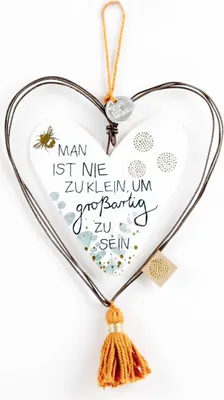 Produktbild von Schmuckherz "Man ist nie zu klein"
