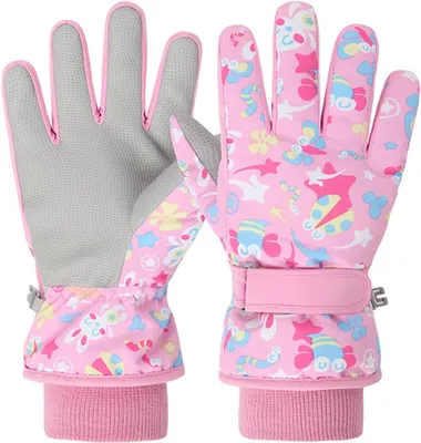 Productafbeelding van Skihandschoenen kinderen - winddicht en waterdicht - antislip - lange manchet