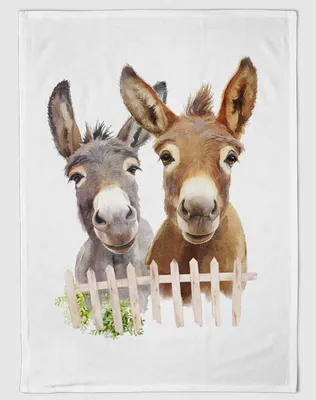 Produktbild von Geschirrtuch Eselkumpel, Geschirrtücher Mitbringsel Geschenkidee, Esel, Tiere
