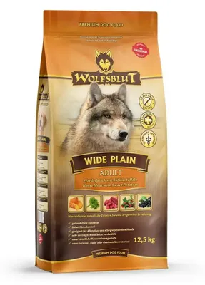 Obrázek produktu pro Wolfsblut Wide Plain - Pferdefleisch und Süßkartoffel - Adult - jede Rasse - Pferd - Süßkartoffeln - 12,5 kg - Gluten-frei