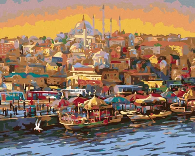 Produktbild von Zuty - Malen nach Zahlen - ABEND IN ISTANBUL, 40x50 cm, mit Keilrahmen (bereits gespannt)