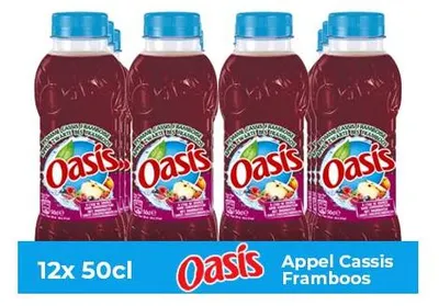 Produktbild von Oasis Apfel-Cassis-Himbeer-Kappe (12x50cl)