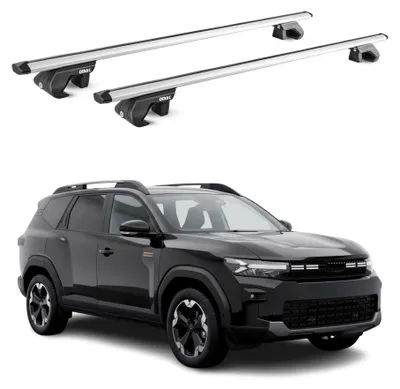 Produktbild von Dachträger Grundtäger für Dacia Bigster 2025-2026 90kg Aluminium Silber 2x, KI-generiertes Bild